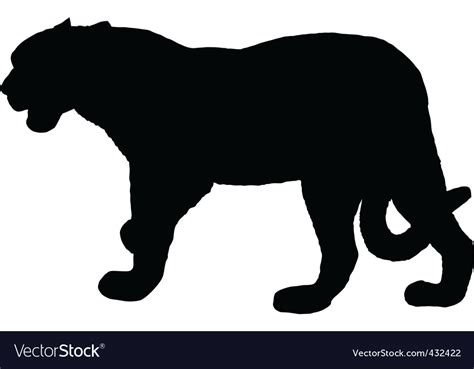 Jaguar silhouette Royalty Free Vector Image - VectorStock