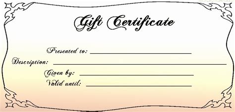 Google Docs Gift Certificate Template