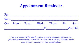 Appointment Reminder Cards Template - Flyer Template