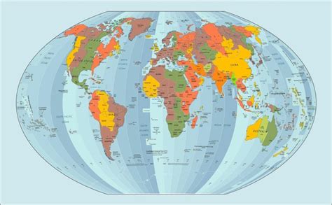 Premium Vector | World map Time zones map