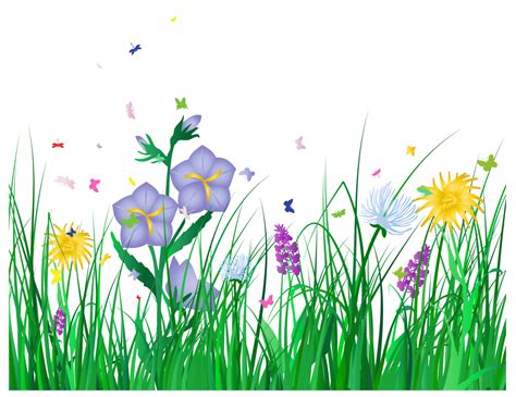 Transparent Grass and Flowers Clipart | Gallery Yopriceville - High-Quality Free Images and ...