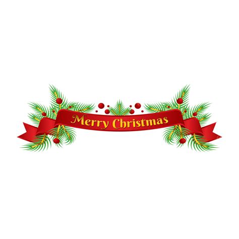 Merry Christmas Banner Vector Design Images, Merry Christmas Banner Png Transparent Background ...