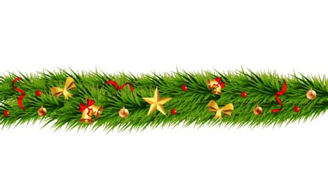 Vector Illustration Of Christmas Garland In A Playful Doodle Style Isolated On A White ...