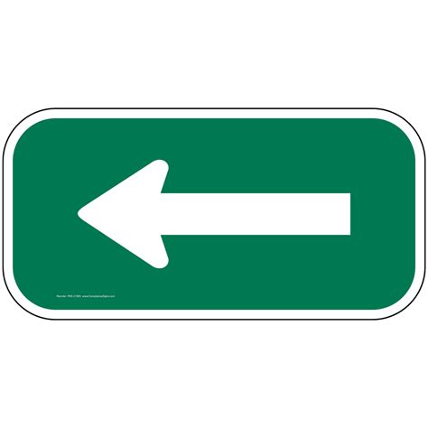 White Arrow on Green Sign With Symbol PKE-21985 Directional