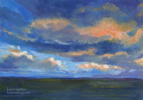 California Sunset Landscape Impressionist Painting – Karen Winters | Karen Winters Blog ...