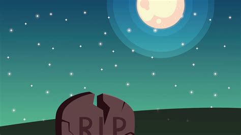 happy halloween animation with graveyard Motion Background 00:11 SBV-347135412 - Storyblocks