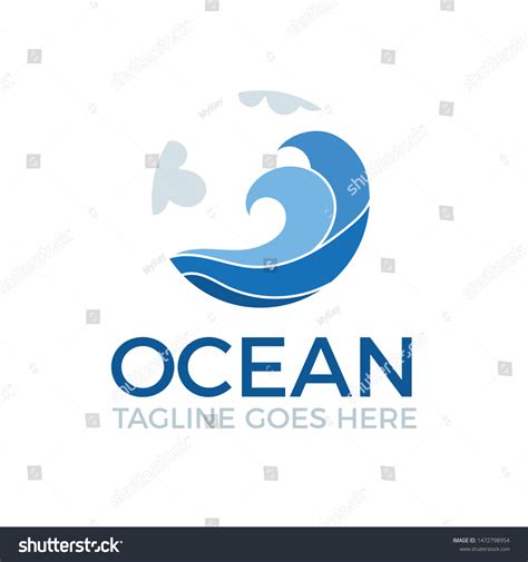 Ocean Wave Logo Vector Illustration Stock Vector (Royalty Free) 1472798954 | Shutterstock