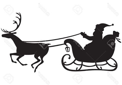 Santa Sleigh Silhouette at GetDrawings | Free download