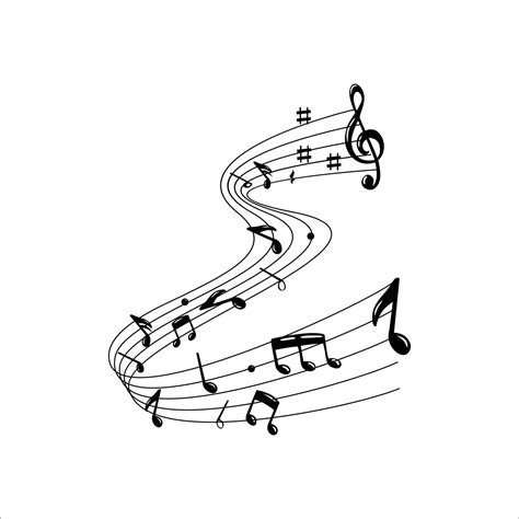 music note silhouette vector illustration. musical vector illustration. 10504466 Vector Art at ...