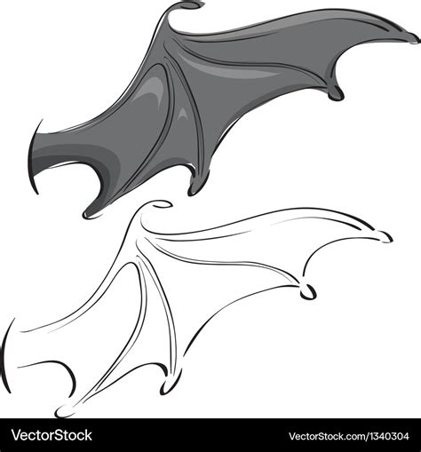 Bat wings Royalty Free Vector Image - VectorStock