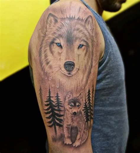 Wolf tattoo ideas shoulder photos