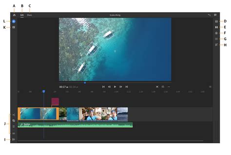 Get to know the Adobe Premiere Rush interface