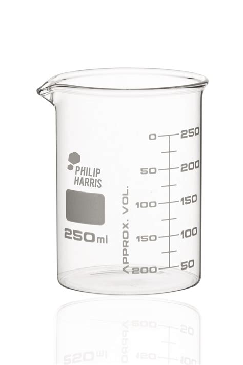 E8R07862 - Philip Harris Glass Beaker - Squat Form - 250ml - Pack of 12 | Findel International