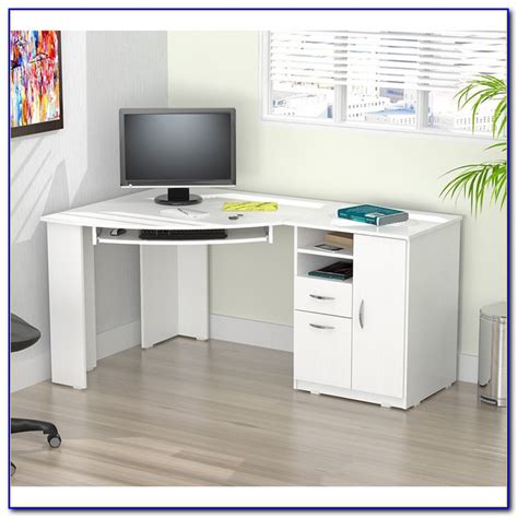 White Corner Computer Desk With Drawers - Desk : Home Design Ideas #8anGlJk0Dg86384