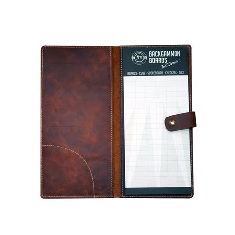 Leather Notepad - Custom Backgammon