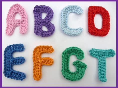 6 Applique Letters Crochet Applique 6 Crochet Letters - Etsy