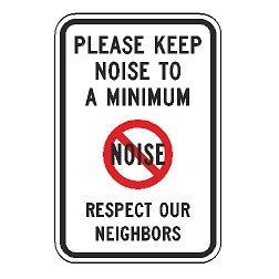 No Noise Symbol | Please Keep Noise to a Minimum Sign