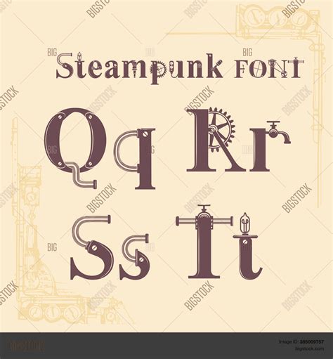 Alphabet Steampunk Vector & Photo (Free Trial) | Bigstock