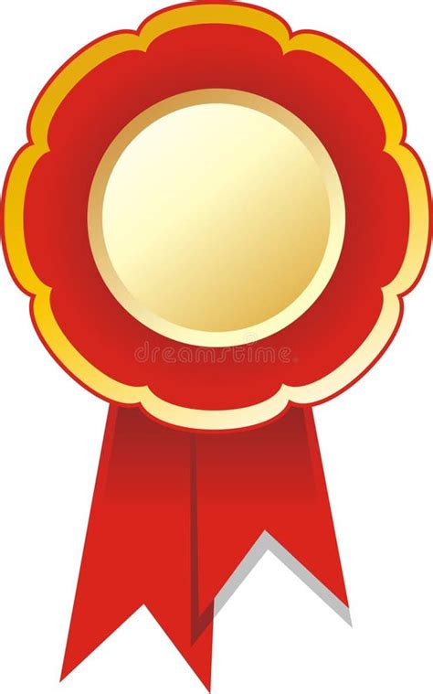 Award ribbon badge stock vector. Image of champion, medallion - 13495872