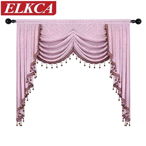 European Luxury Curtain Valances for Living Room Waterfall Valances for Kitchen Swag Valances ...