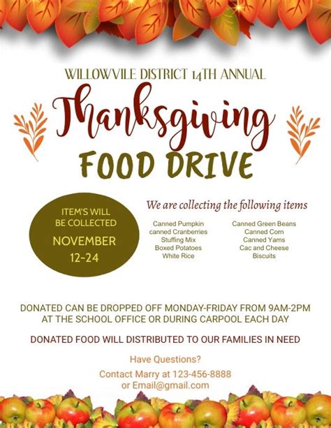 Thanksgiving food drive invitation | Food drive, Food drive flyer, Fundraising poster