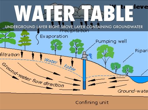 Water Table Diagram