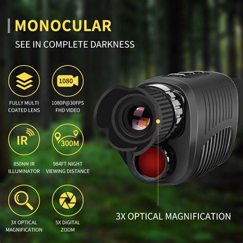 HD Monocular Night Vision 5x Digital Zoom - Shopping Pitstop