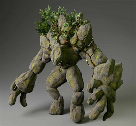 Overgrown Rock Golem - ZBrushCentral