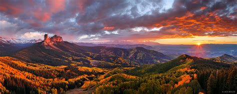 Cimarron Sunset Panorama | San Juan Mountains, Colorado | Mountain Photography by Jack Brauer