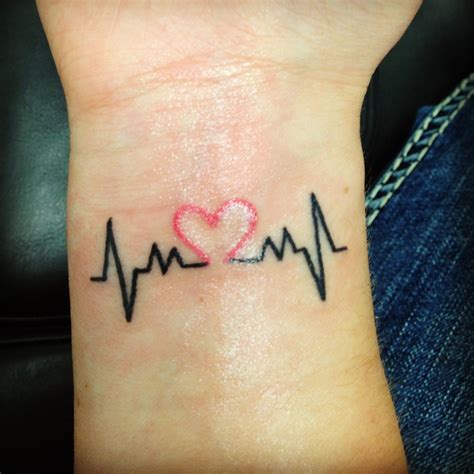 Love Tattoo Design Heart Beat Images - Viraltattoo