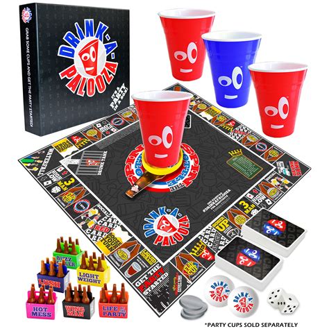 DRINK-A-PALOOZA Board Games: Party Drinking Games for Adults - Game Night Party Games | Fun ...