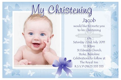 Invitation Card For Christening Template • Business Template Ideas