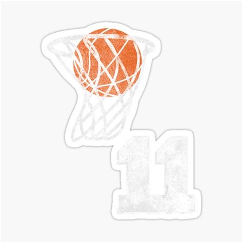 "Basketball Jersey Number 11 Player Number" Sticker for Sale by BeezleyJerod | Redbubble