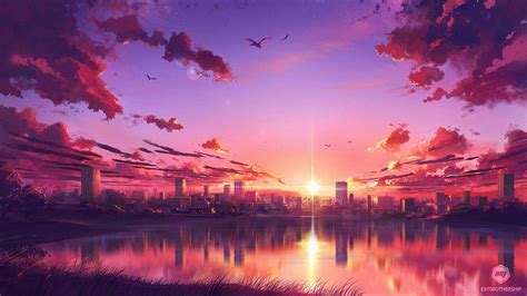 Anime Sunset Wallpapers - Top Free Anime Sunset Backgrounds - WallpaperAccess