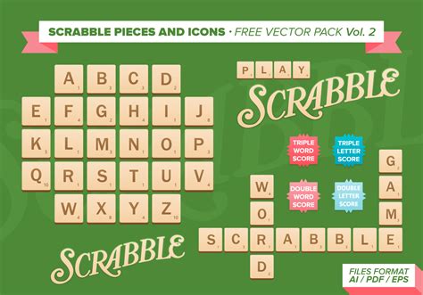 Scrabble Pieces And Icons Free Vector Pack - Download Free Vector Art, Stock Graphics & Images