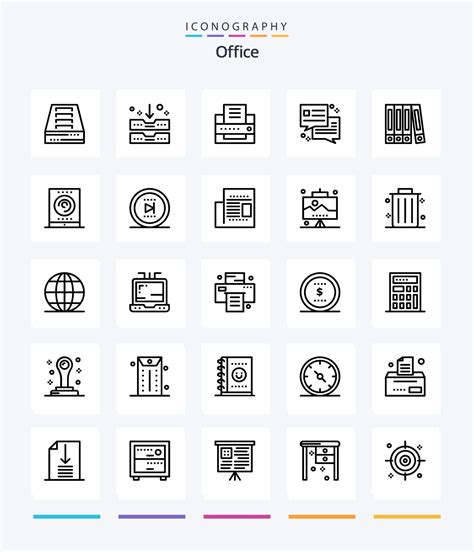 Creative Office 25 OutLine icon pack Such As office. tablet. dialog ...