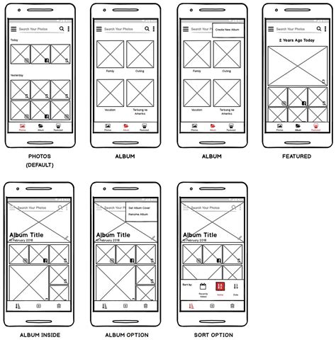 [WIREFRAME] Photo Cloud Storage - UI Design on Behance