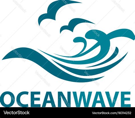 Ocean wave logo Royalty Free Vector Image - VectorStock