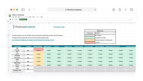 Training Matrix Template Excel Free Download - Printable Form, Templates and Letter