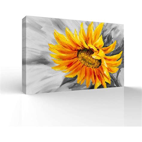 wall26 Canvas Wall Art Sunflower Pictures Home Wall Decorations for Bedroom Living Room ...