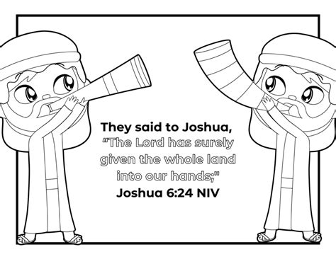 Joshua And The Battle Of Jericho Coloring Page