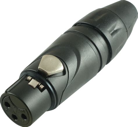 XLR Plug - Amphenol, Female, Black, Gold-Plated | Antique Electronic Supply