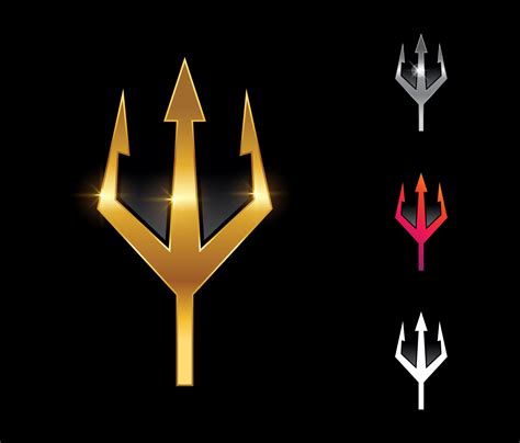 Golden Trident Vector Sign 3007015 Vector Art at Vecteezy