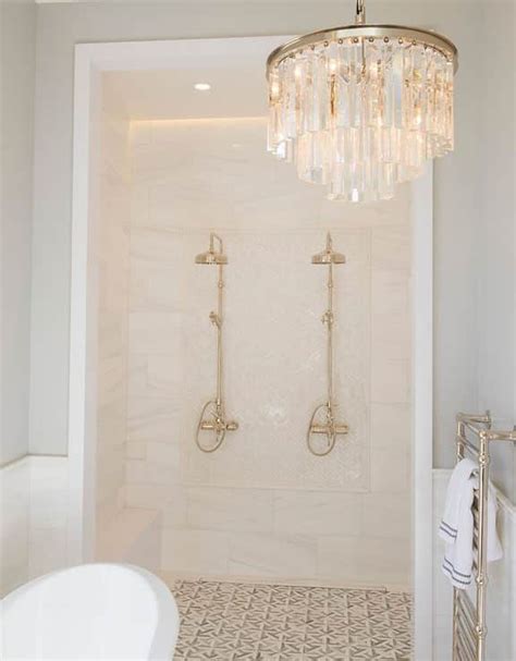 27 Gorgeous Bathroom Chandelier Ideas - Designing Idea