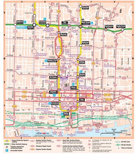 Subway station downtown Toronto map - Map of Subway station downtown Toronto (Canada)