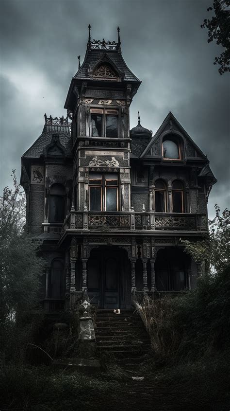 Haunted house created with AI by Amanda Church Creepy Houses, Spooky House, Halloween Haunted ...