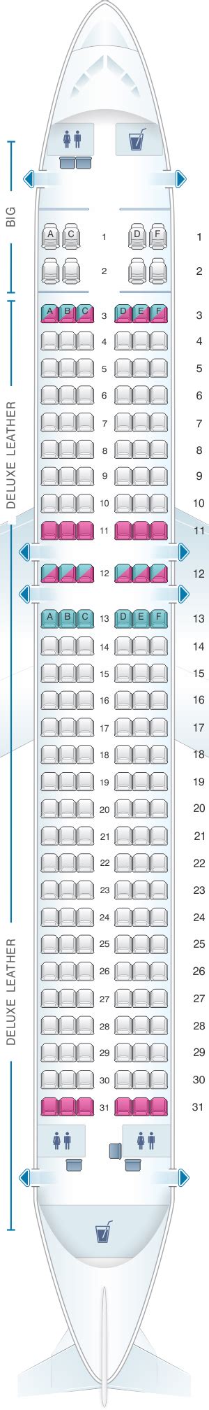 Seat Map Spirit Airlines Airbus A320 182PAX | SeatMaestro