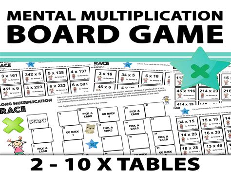 Mental Multiplication Board Game Graphic by Saving The Teachers · Creative Fabrica