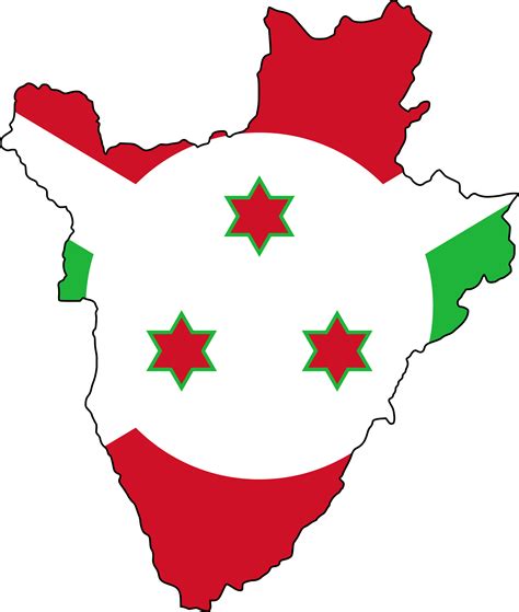 Burundi Flag Map • Mapsof.net