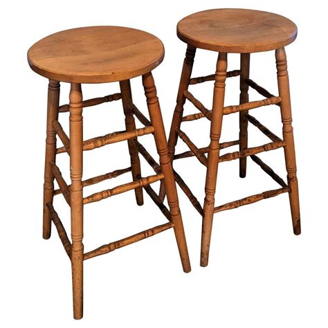 Vintage Industrial Metal Bar Stools at 1stDibs